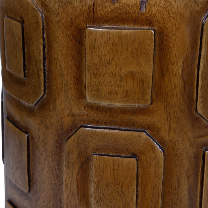 Alson - Geometric Accent Table - Dark Brown