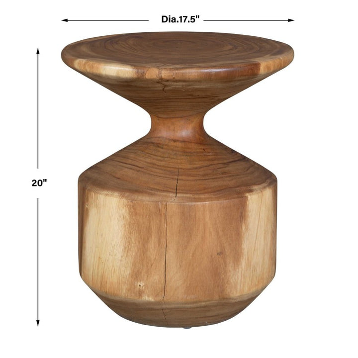Lynx - Hourglass Accent Table - Dark Brown
