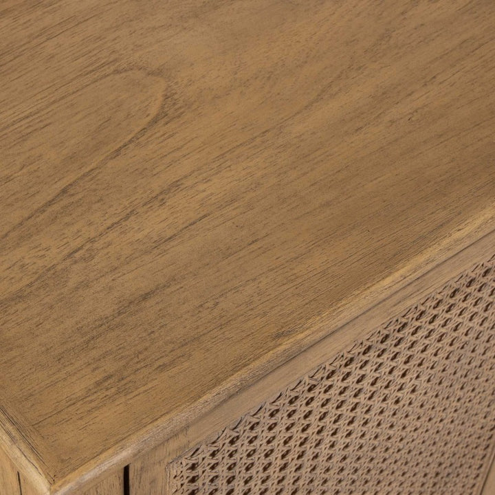 Coast - 2 Door Rattan Cabinet - Woodtone