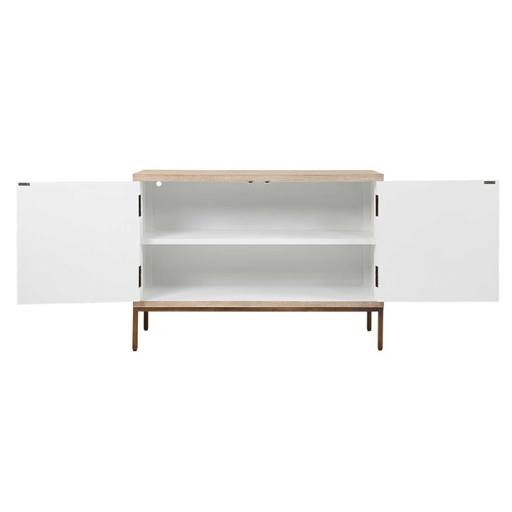 Weimar - 2 Door Cabinet - White / Woodtone