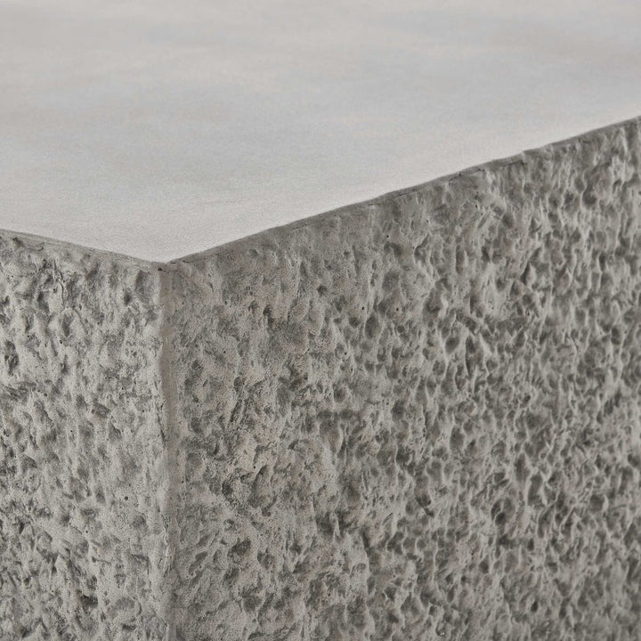 Hesston - Outdoor Concrete Coffee Table - Brown / Gray