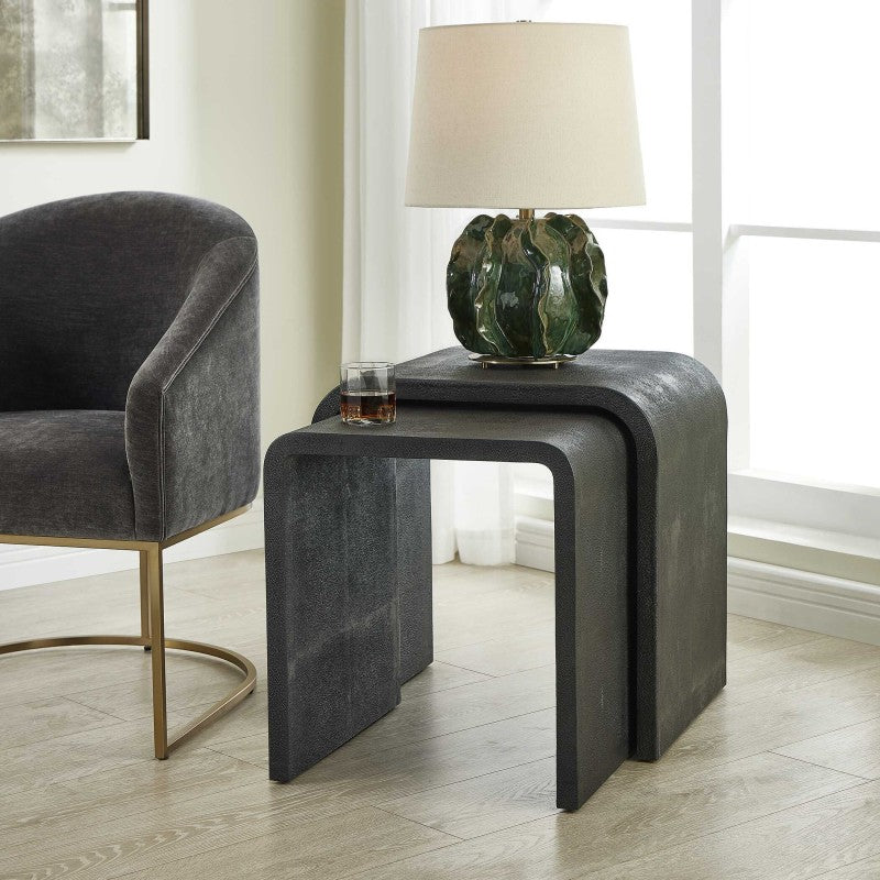 Interpose - Nesting Side Table (Set of 2) - Black