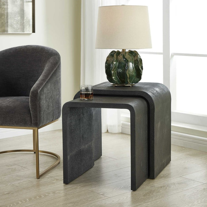 Interpose - Nesting Side Table (Set of 2) - Black