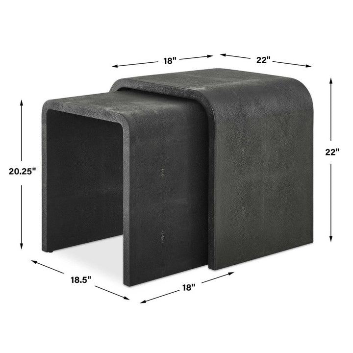 Interpose - Nesting Side Table (Set of 2) - Black