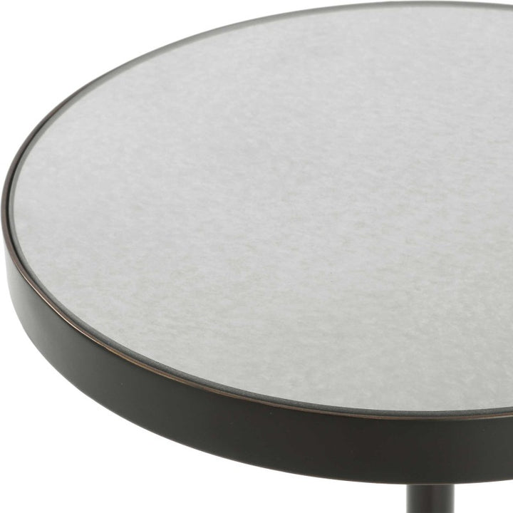 Odesa - Marble Accent Table - Black / White