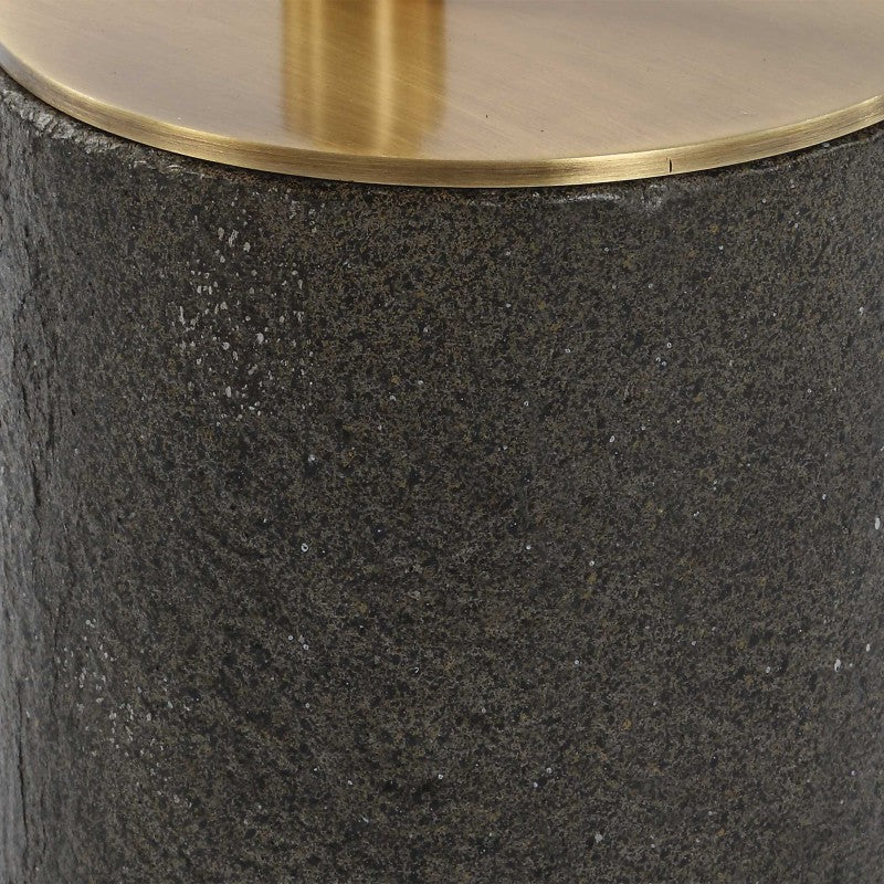 Kaufman - Crystal Accent Table - Black / Brass