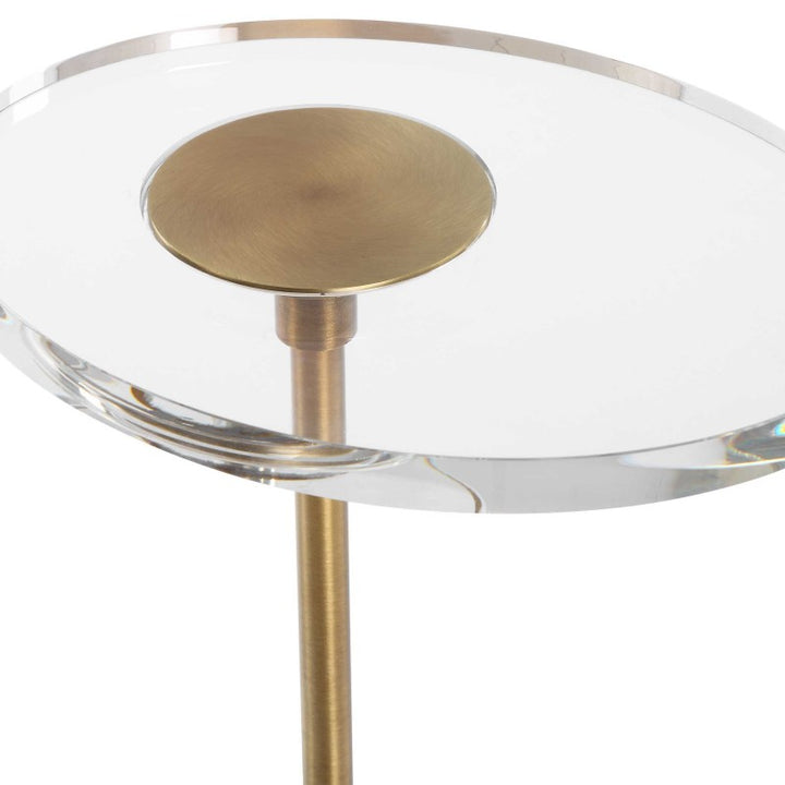 Kaufman - Crystal Accent Table - Black / Brass