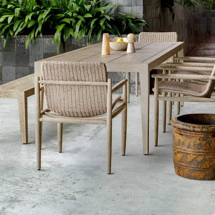 Sumba - Wicker Outdoor Dining Chair - Gray