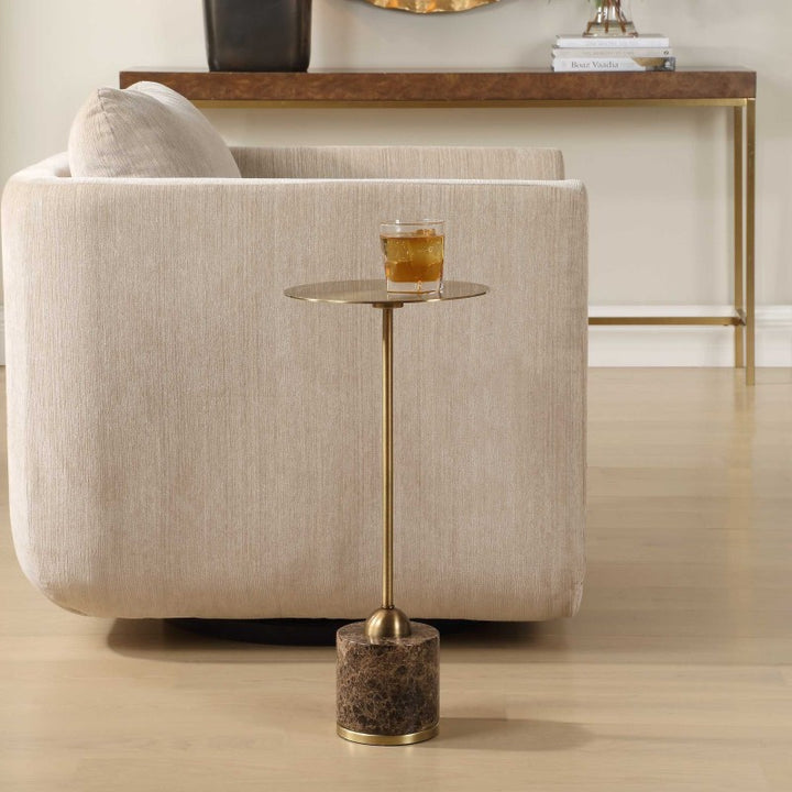 Verlin - Brass Drink Table - Black