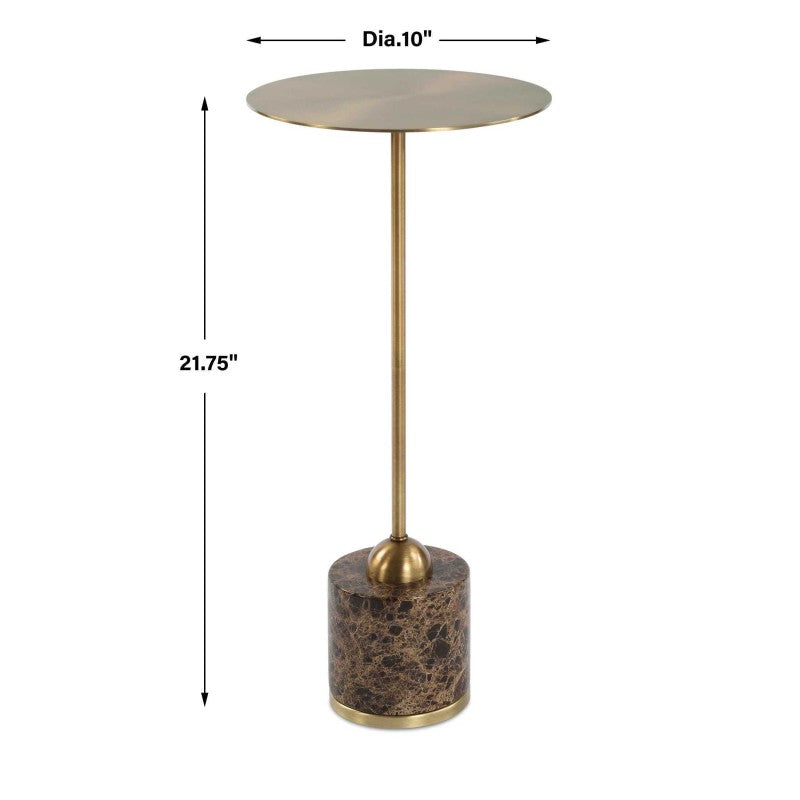 Verlin - Brass Drink Table - Black