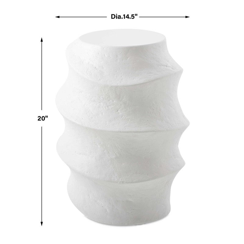 Winded - Outdoor Accent Table - White