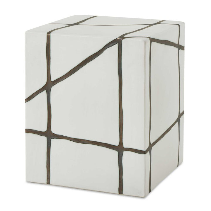 Rocklyn - Garden Stool - Bronze / White