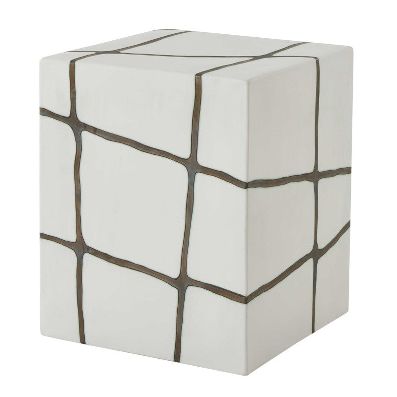 Rocklyn - Garden Stool - Bronze / White