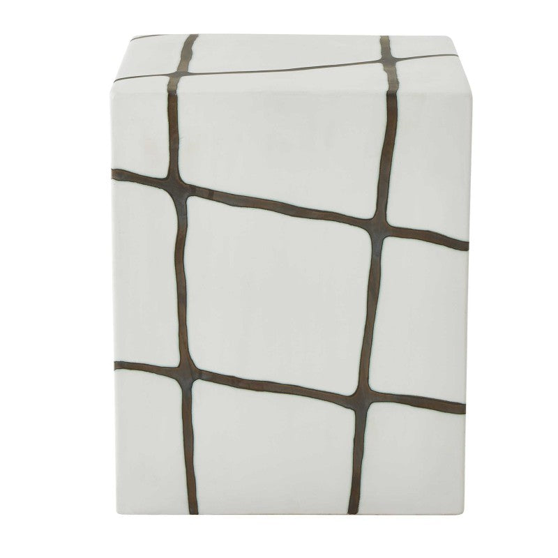 Rocklyn - Garden Stool - Bronze / White