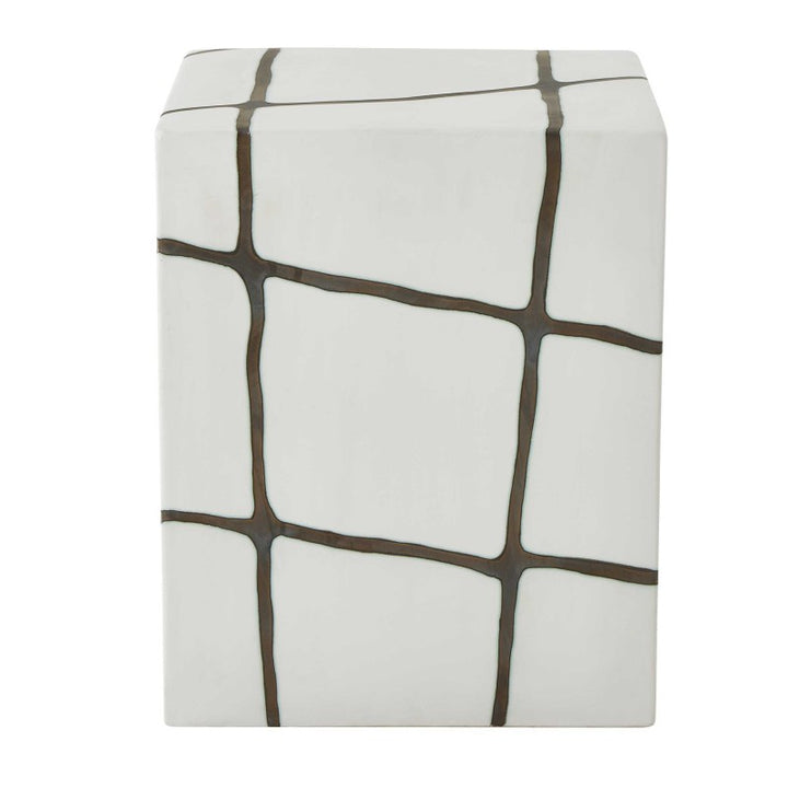Rocklyn - Garden Stool - Bronze / White