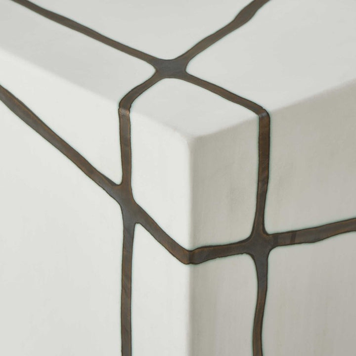 Rocklyn - Garden Stool - Bronze / White