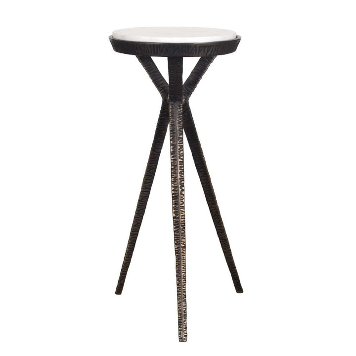 Tilton - Marble Accent Table - Black / White