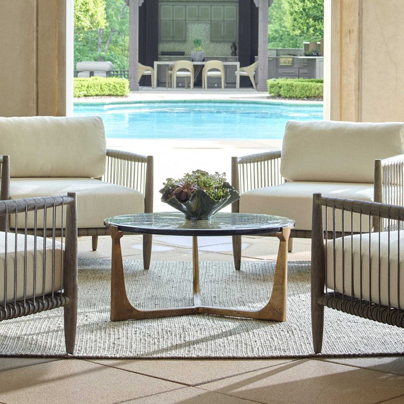 Bohdi - Outdoor Coffee Table - Brass / Black