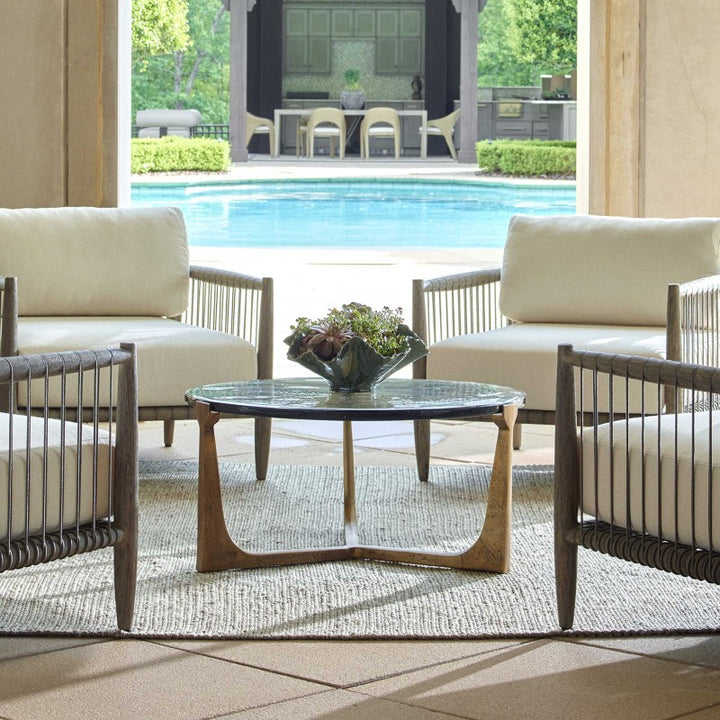 Bohdi - Outdoor Coffee Table - Brass / Black