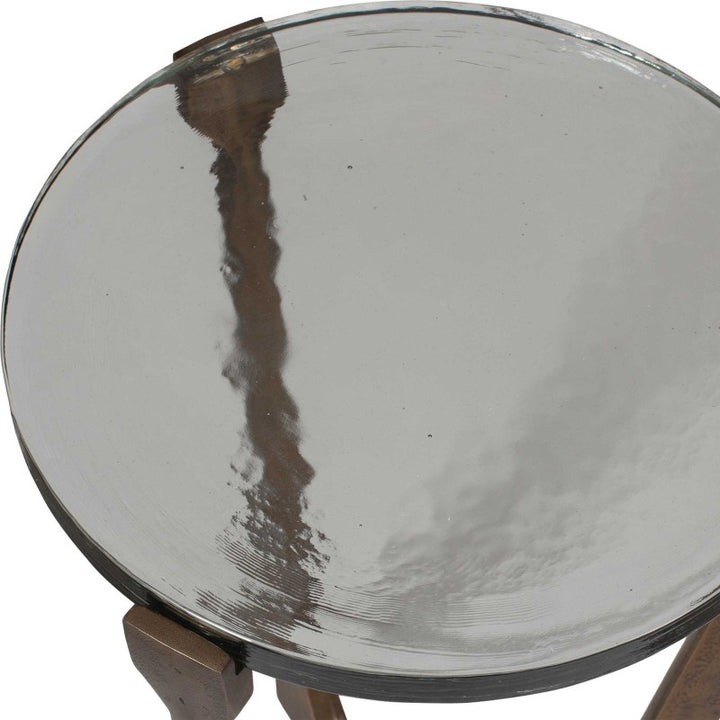 Bohdi - Outdoor Accent Table - Brass / Black