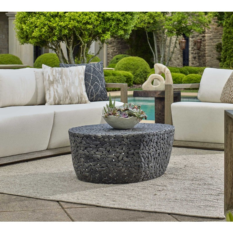 Rivington - Outdoor Pebble Coffee Table - Black