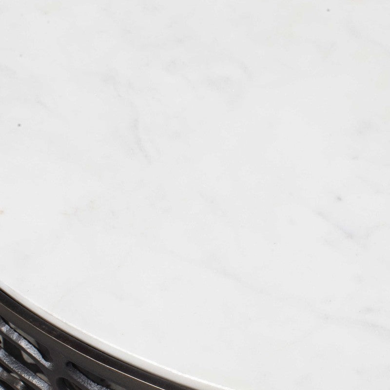 Sabena - Marble Outdoor Coffee Table - Black / White