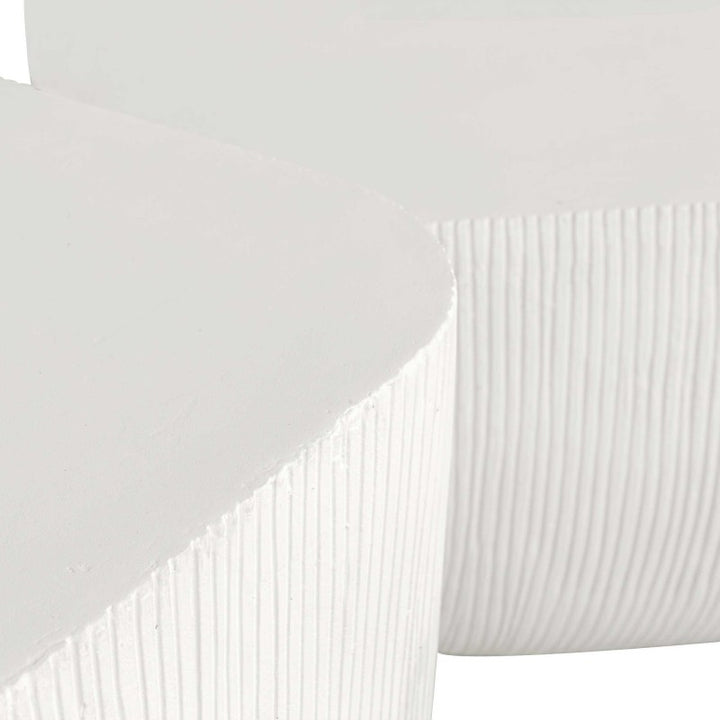 Alma - Concrete Outdoor Side Table - White