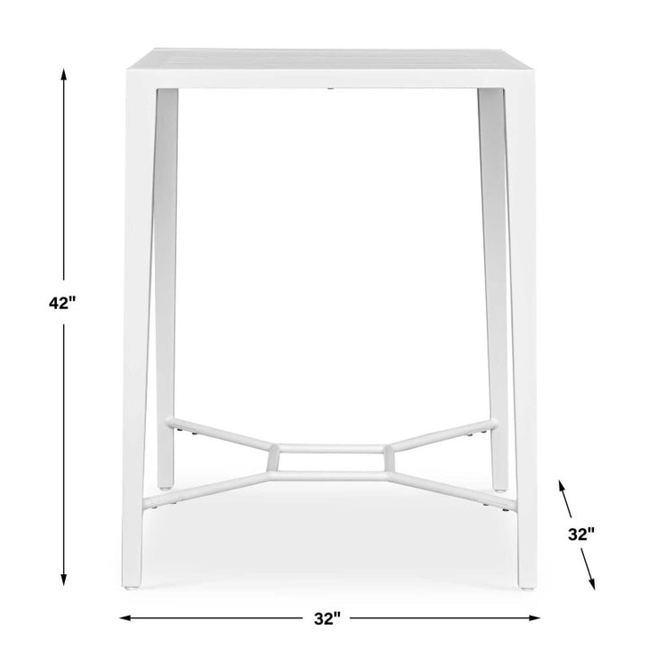 Montellano - Outdoor Bar Table - White