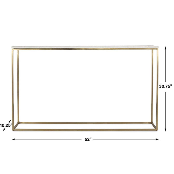 Redmond - Sofa Counter Table - Gold / White