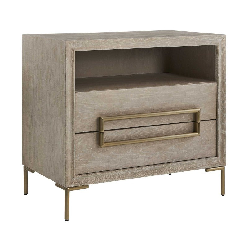 Alessia - Modern Side Table - Light Oak
