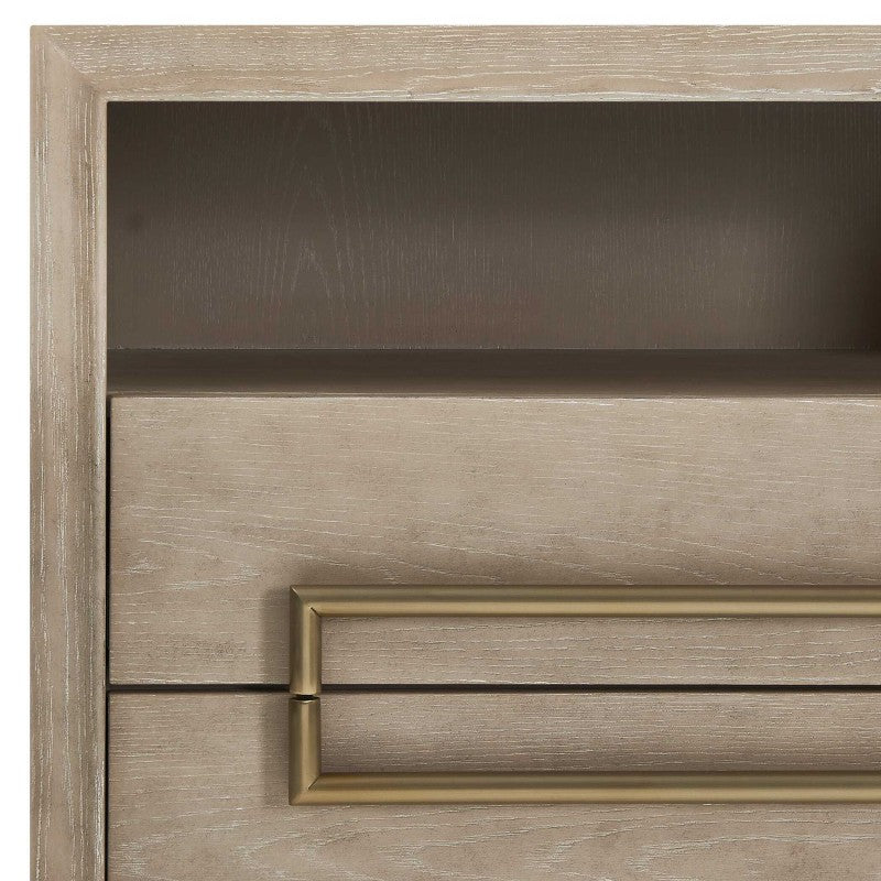 Alessia - Modern Side Table - Light Oak