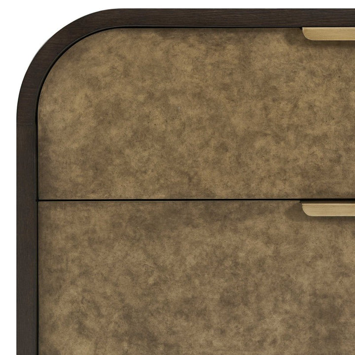 Byrams - 3 Drawer Oak Chest - Brown / Gold / Woodtone