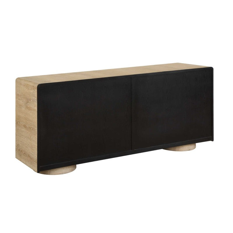 Evanston - 4 Door Natural Oak Cabinet - Woodtone