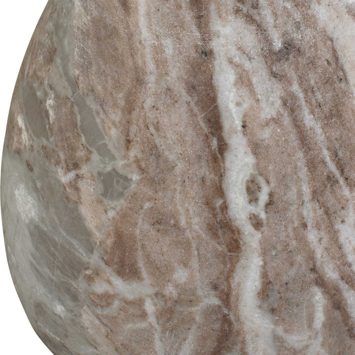 Shura - Indoor-Outdoor Marble Accent Table - Brown / White