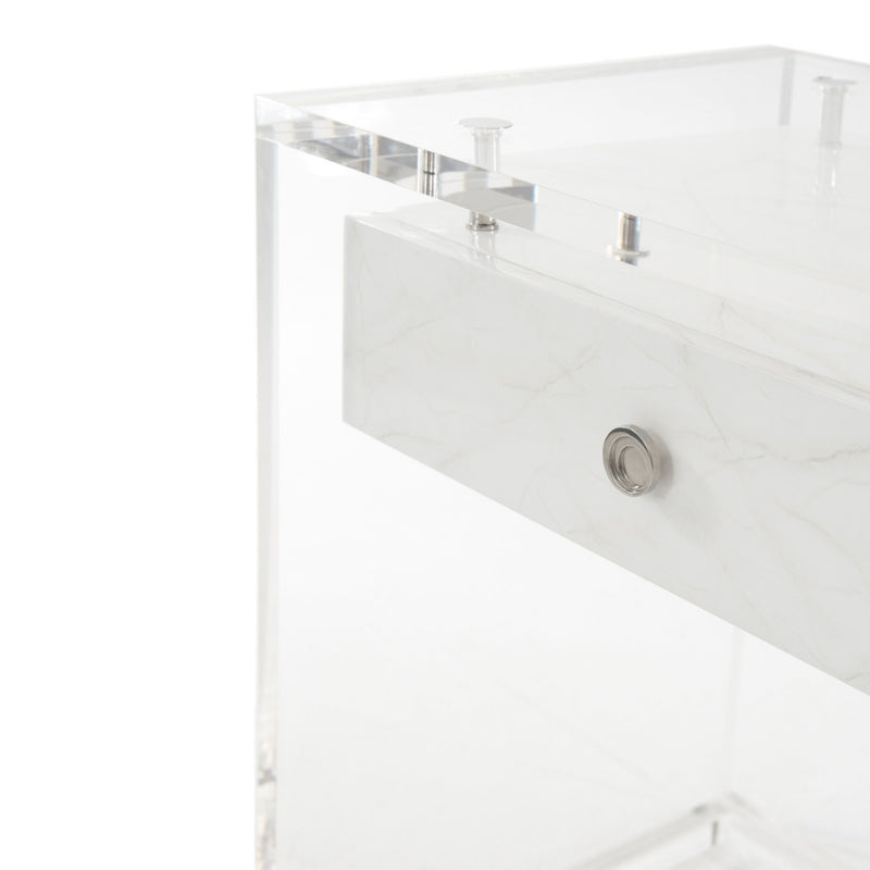 Generation (Faux Carrara) Side Table