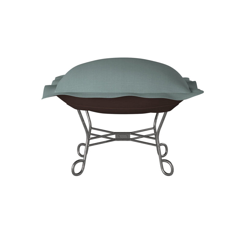 The Sterling Puff Scroll Puff Ottoman