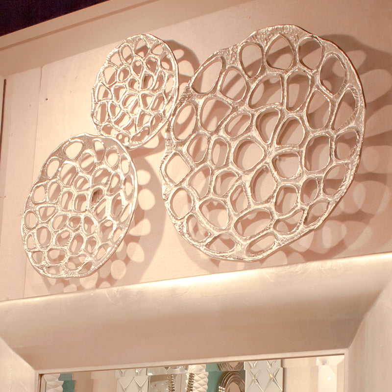 The Nickel Plated Open Honeycomb Wall Art