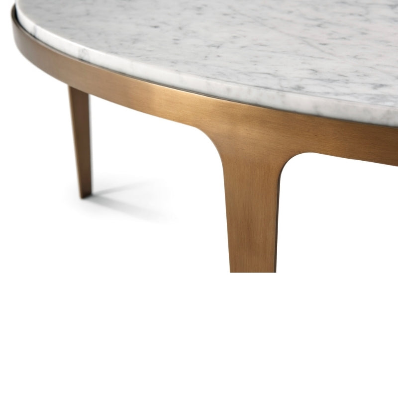 Gennaro Oval Marble Cocktail Table