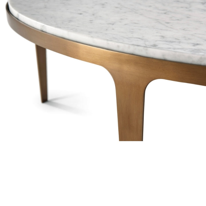 Gennaro Oval Marble Cocktail Table