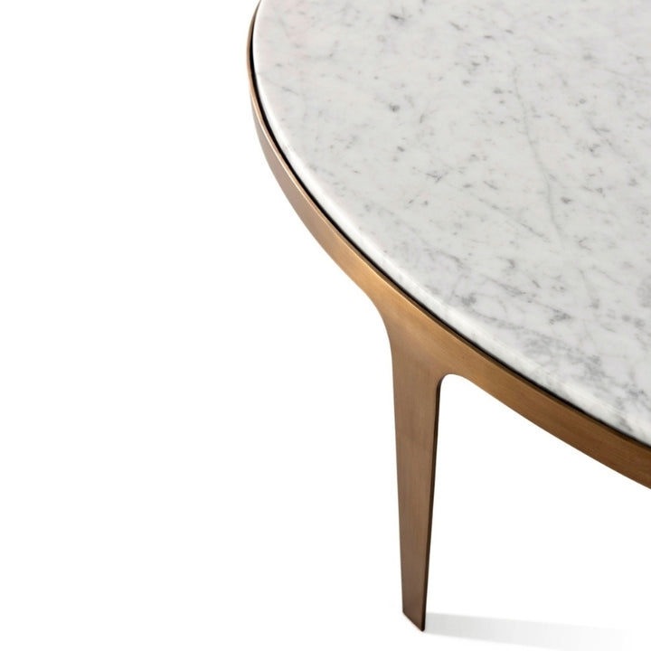 Gennaro Oval Marble Cocktail Table