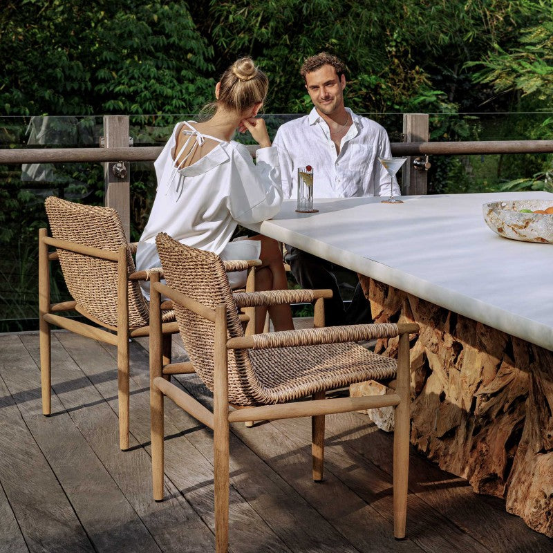 Sumba - Golden Flax Outdoor Dining Chair - Brown