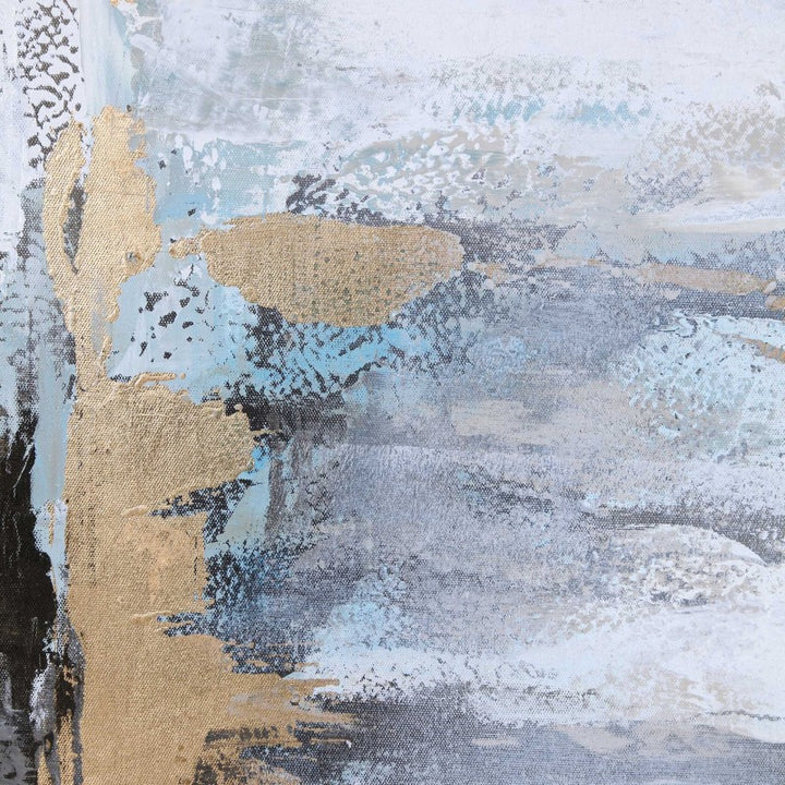 Road Less Traveled - Abstract Art - Blue