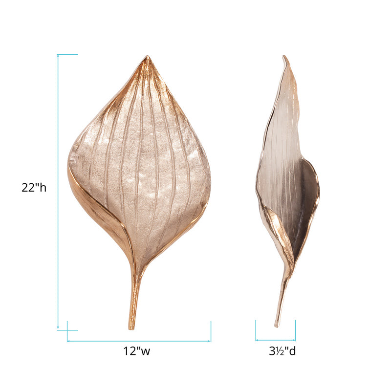 The Champagne Leaf Wall Decor