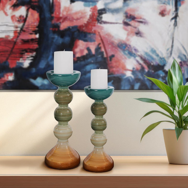 The Capri Stripe Candleholder