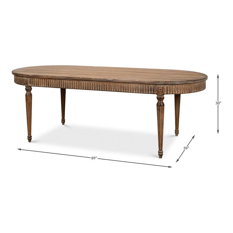 French Antique Reproduction Dining Table