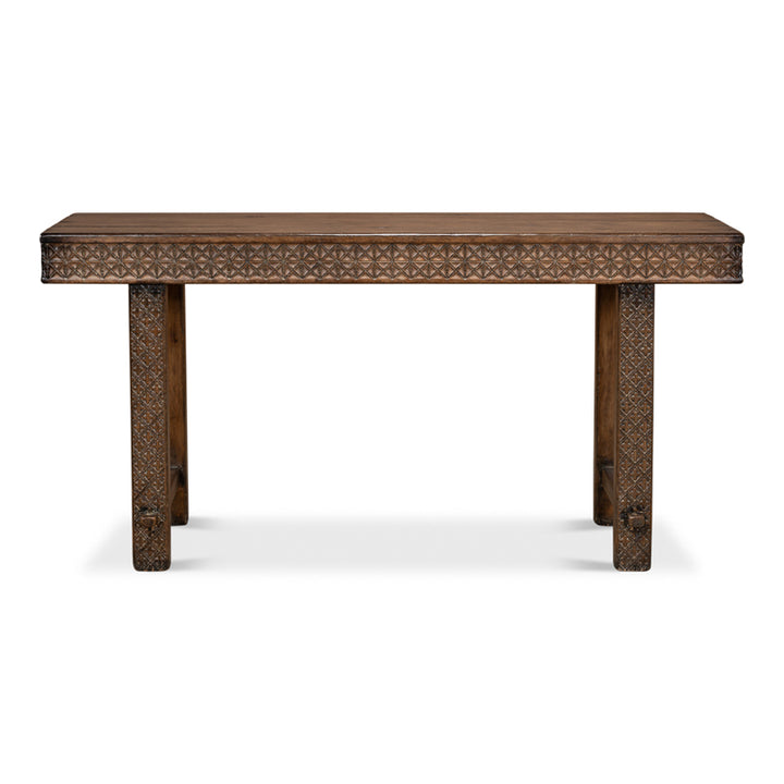 Honeycomb & Cross Console Table
