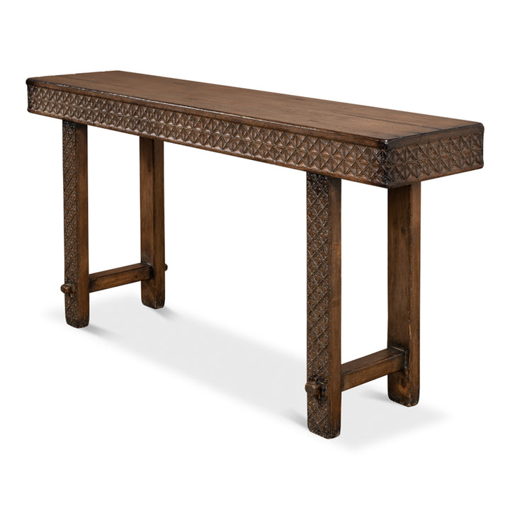 Honeycomb & Cross Console Table