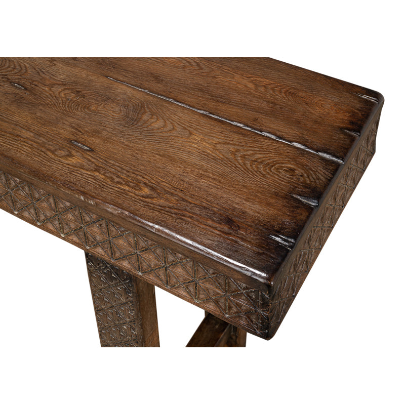 Honeycomb & Cross Console Table