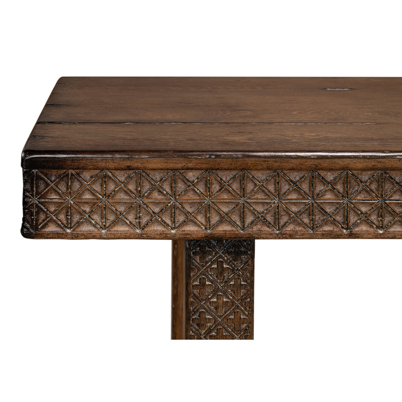 Honeycomb & Cross Console Table