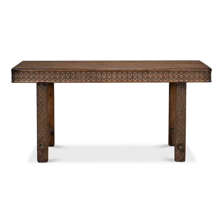Honeycomb & Cross Console Table